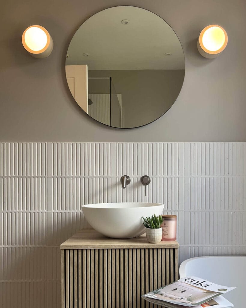 Contemporary bathroom design by Megan Ace Interiors in Worcester