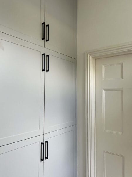 Bespoke cupboard design in a Worcester home by interior designer Megan Ace