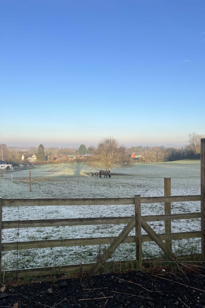 Views from Airbnb Callow End Chalet, styled by Megan Ace near Worcester and Malvern