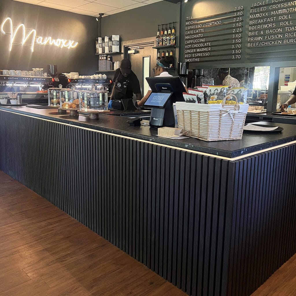 Mamoxx café interior design in Birmingham by Megan Ace