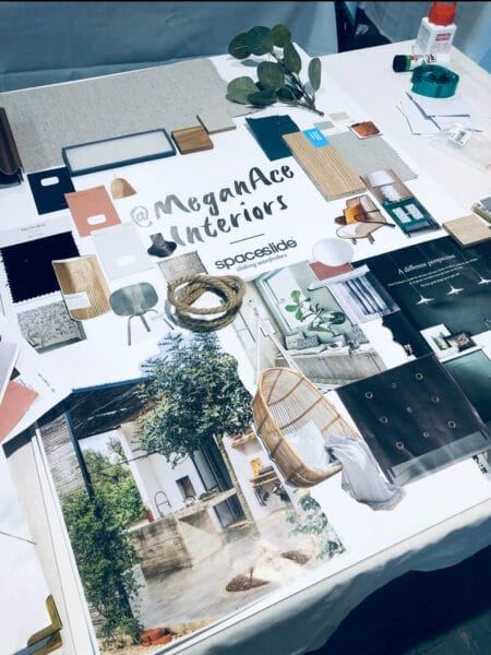 Mood board for Megan Ace Interiors collaboration with Spaceslide sliding wardrobes