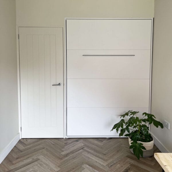 Murphy bed in a home office in Worcester by Megan Ace Interior Design